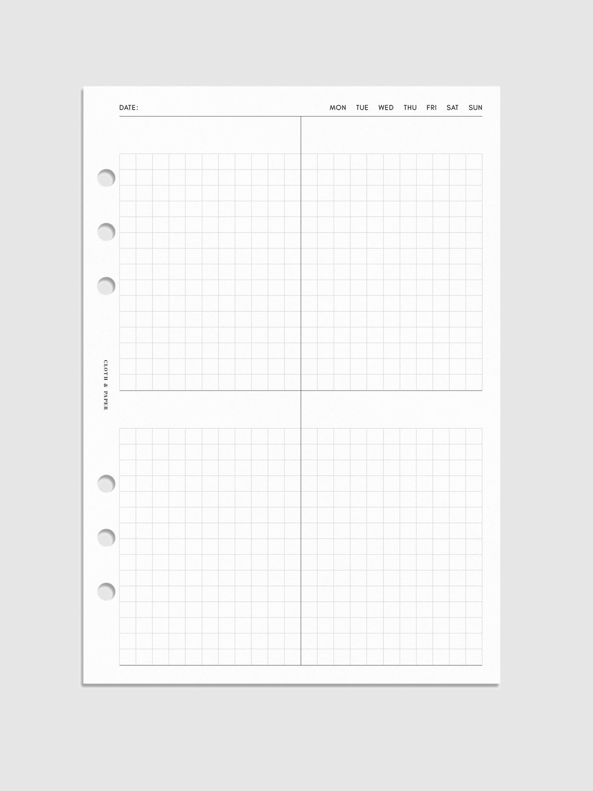 Digital mockup of inserts in A5.