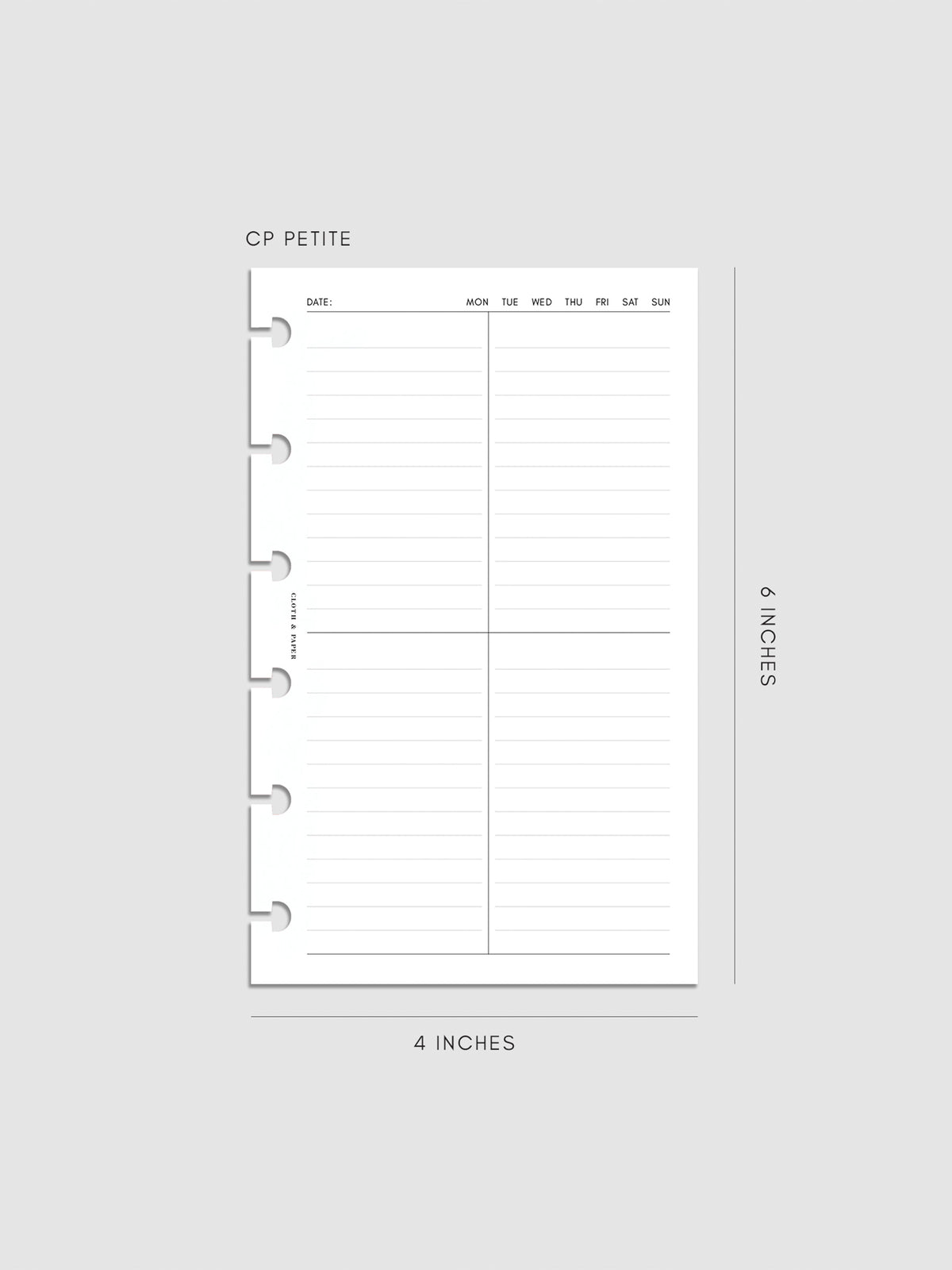 Digital mockup of inserts in CP Petite.