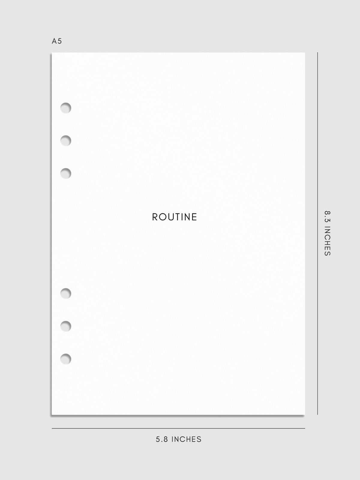 Digital mockup of insert in A5 sizing.