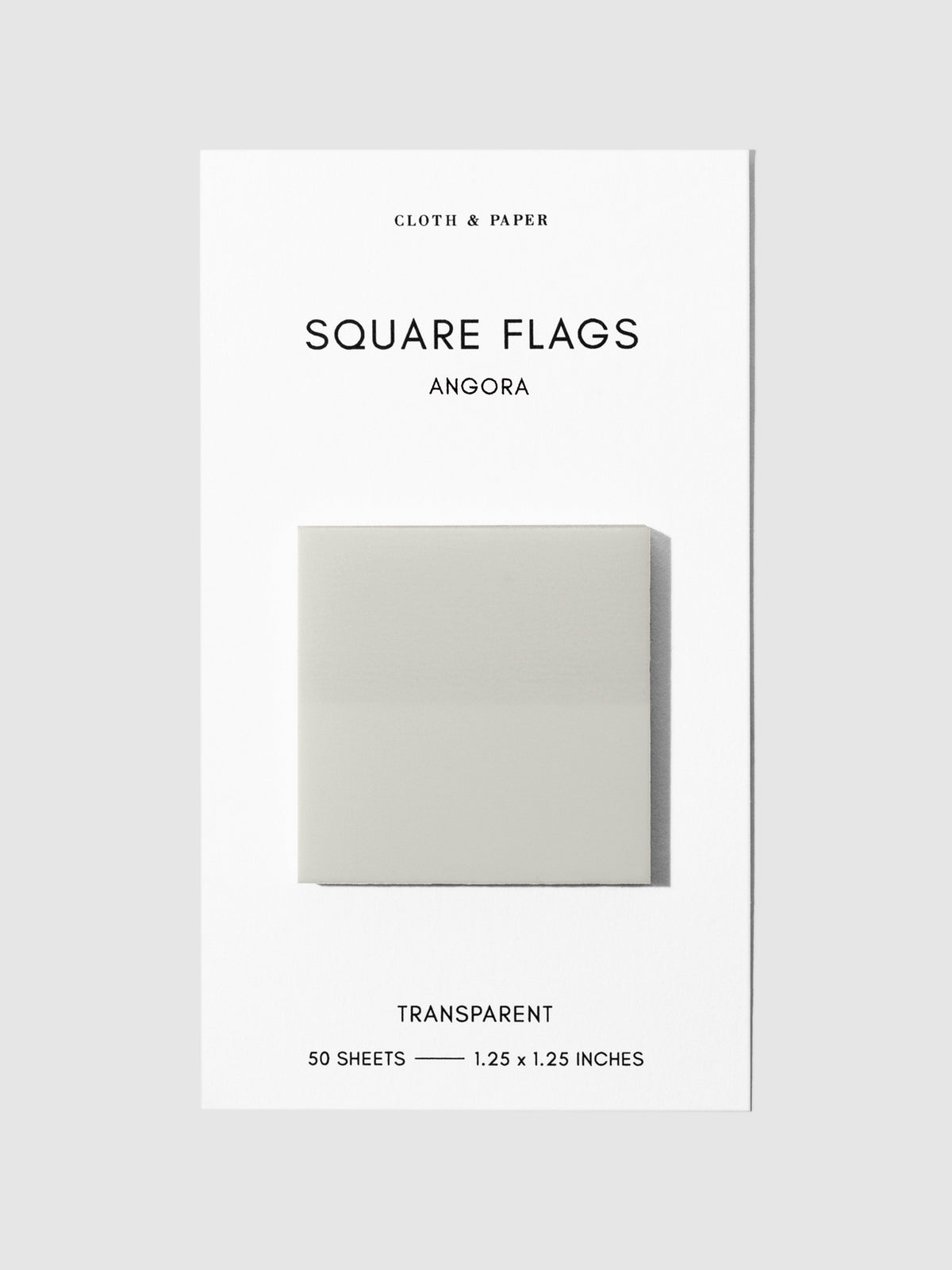 Square Page flag displayed on a neutral background. Color pictured is Angora.
