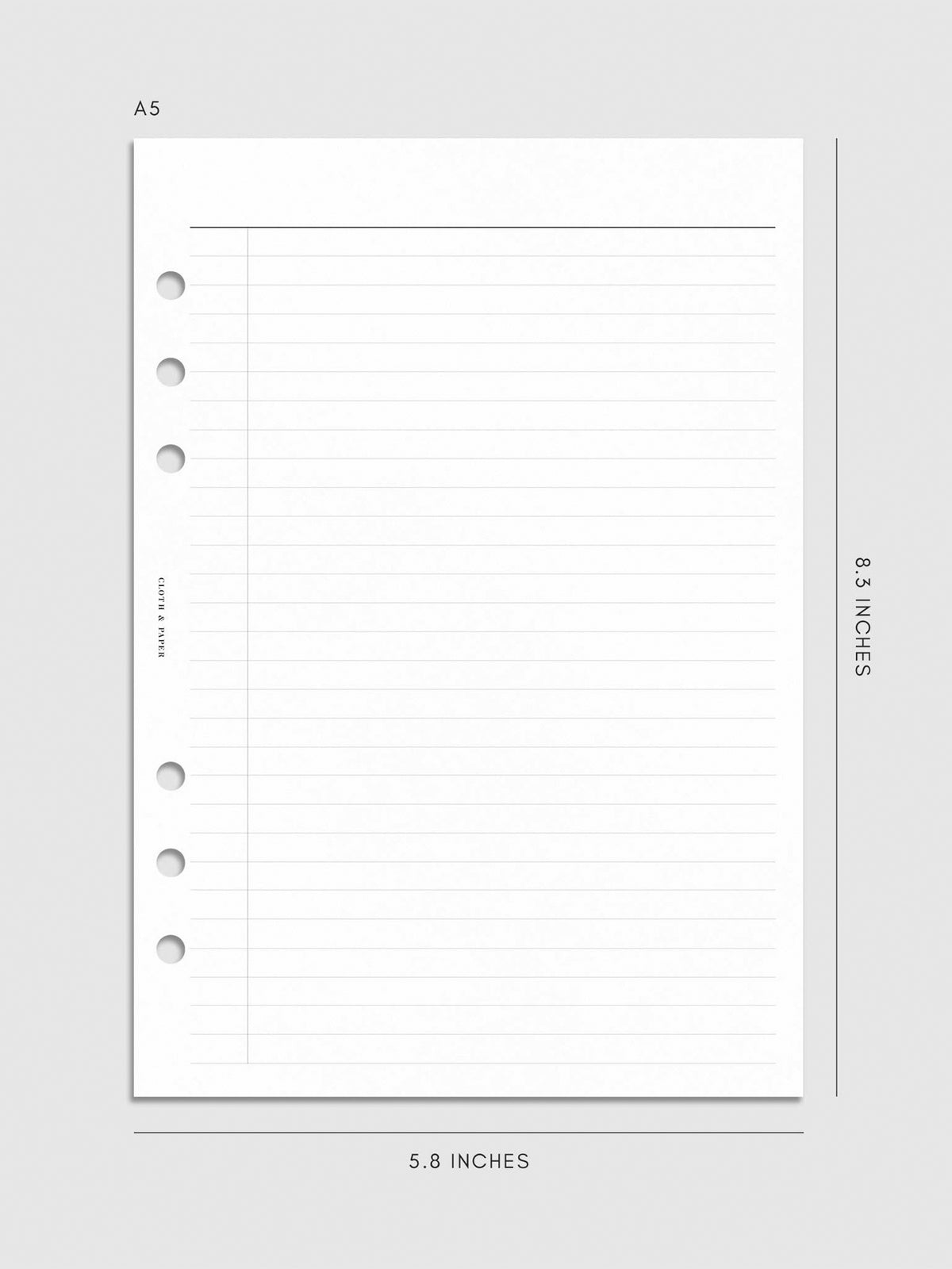 Digital mockup of insert in A5.