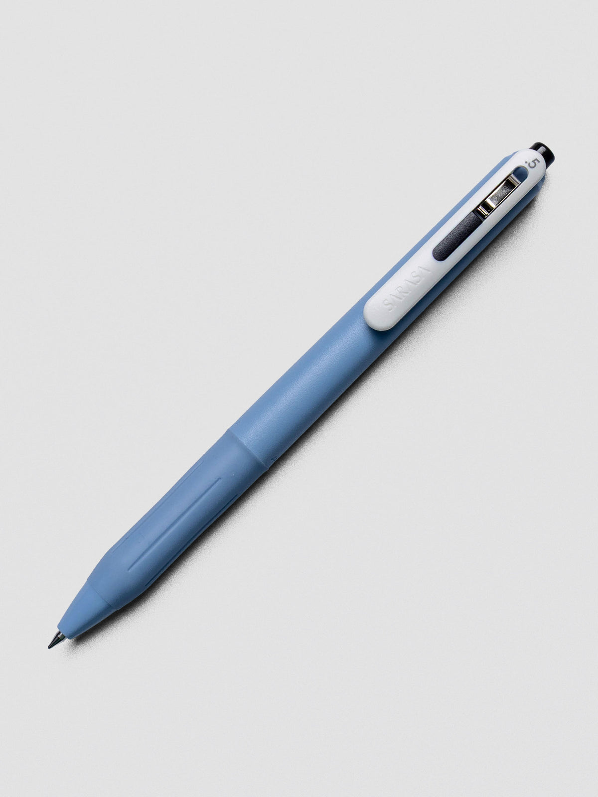 Zebra Sarasa Chill gel pen in Blue with solid barrel on white background.