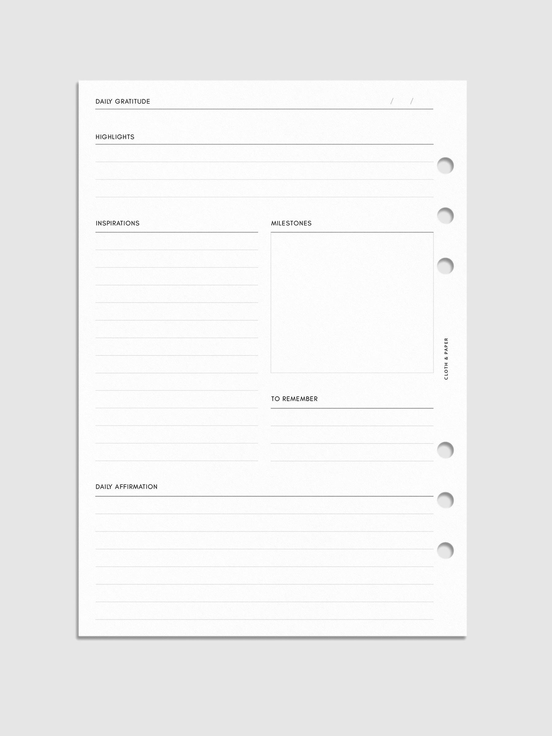 Digital mockup of insert in A5.