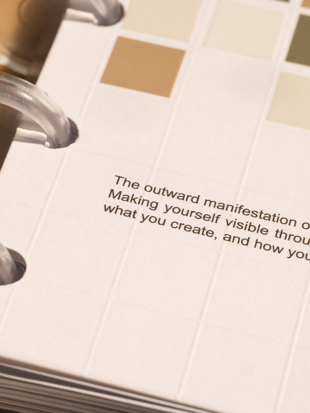 Close-up view of the Tile Planner Dashboard with Square Stickers applied in a variety of neutral hues.