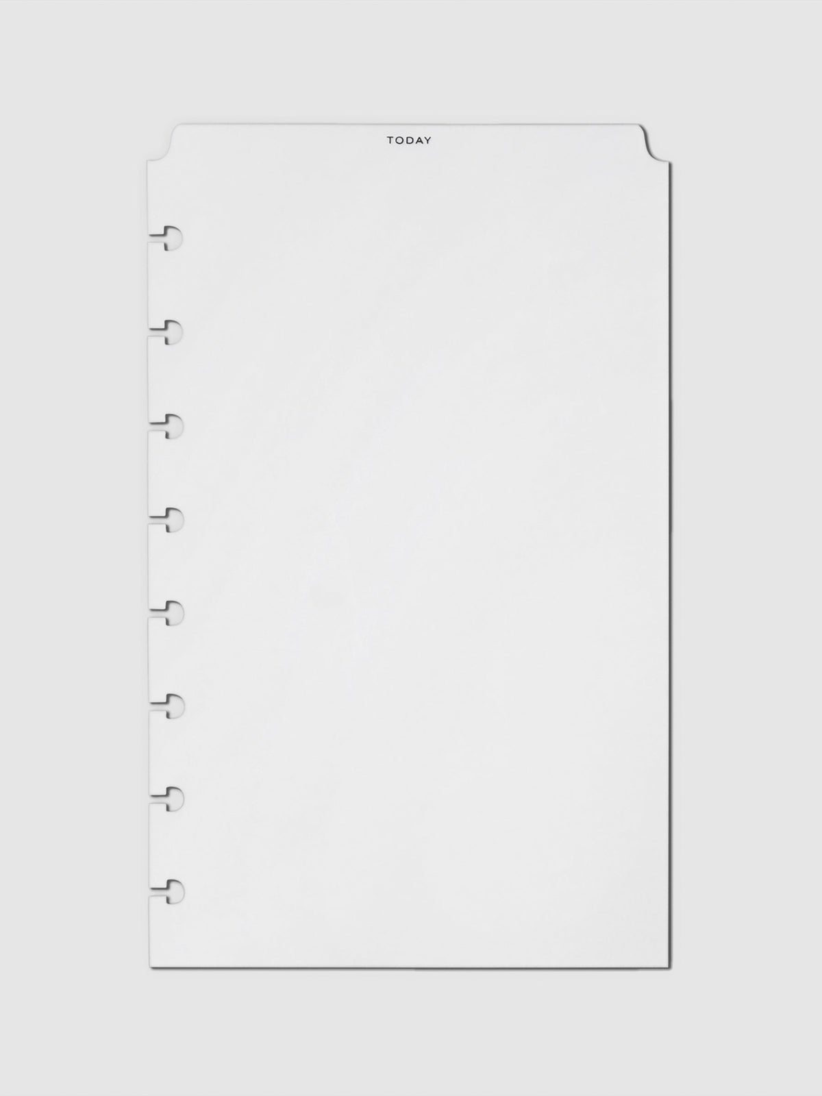 Black foil divider displayed on a neutral background. Size shown is Half Letter. 