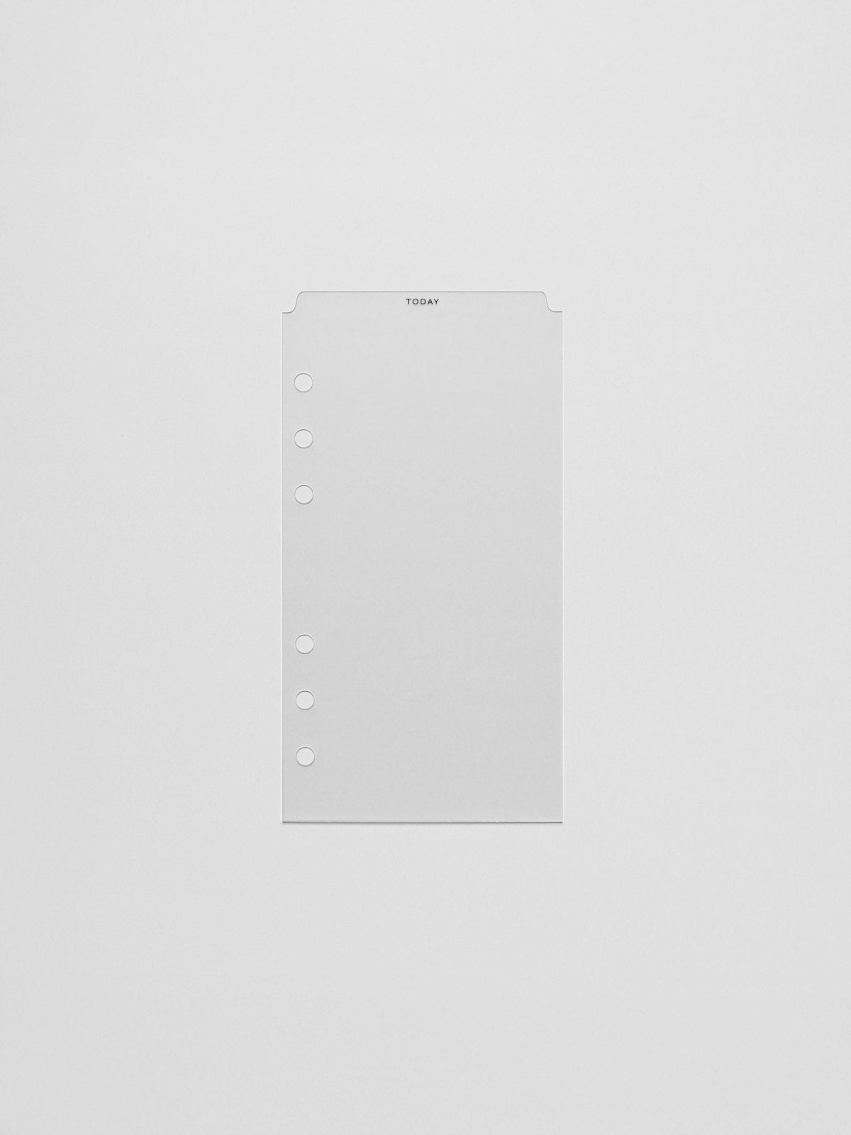 Black foil divider displayed on a neutral background. Size shown is Personal. 