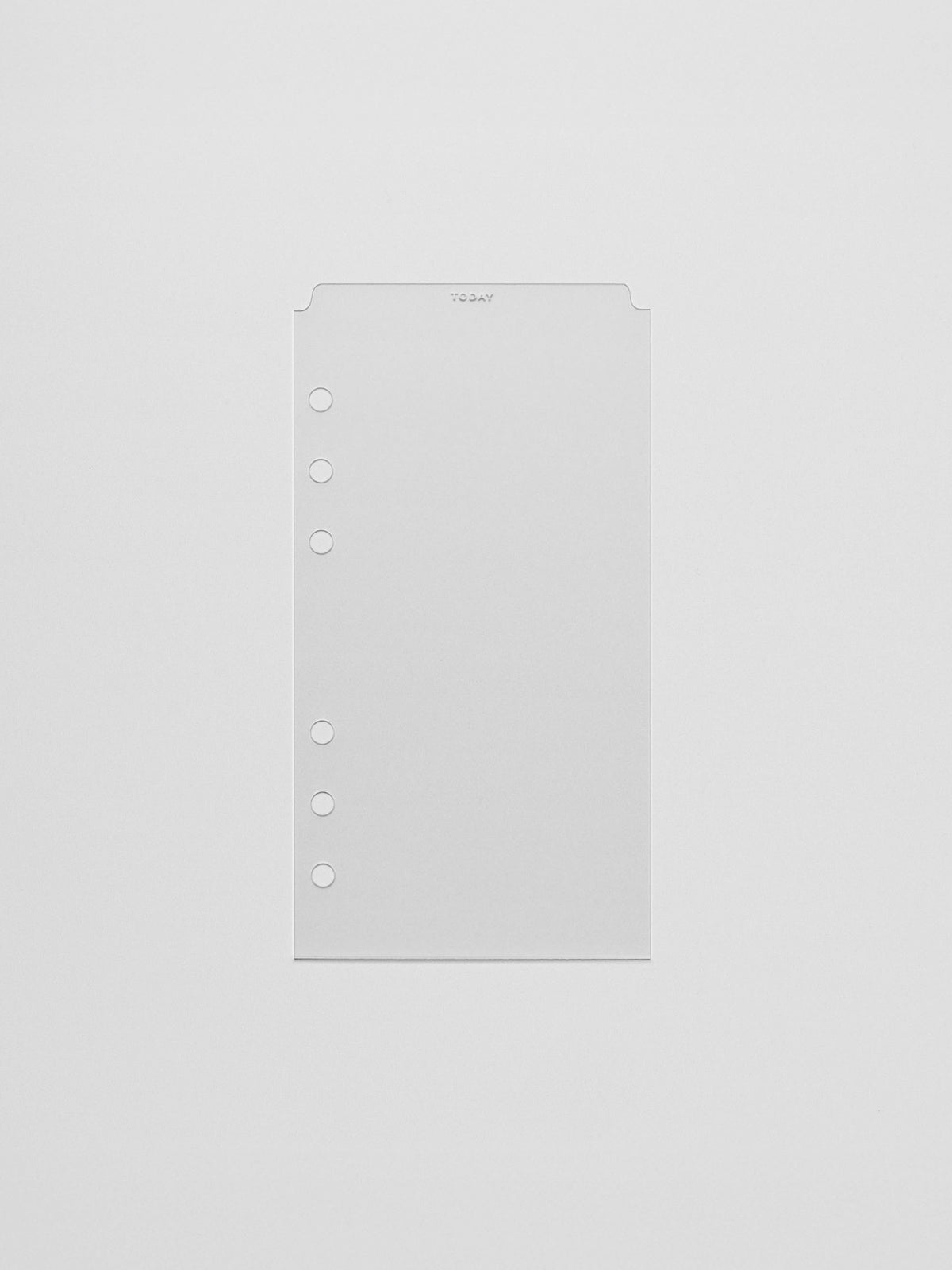 White foil divider displayed on a neutral background. Size shown is Personal. 