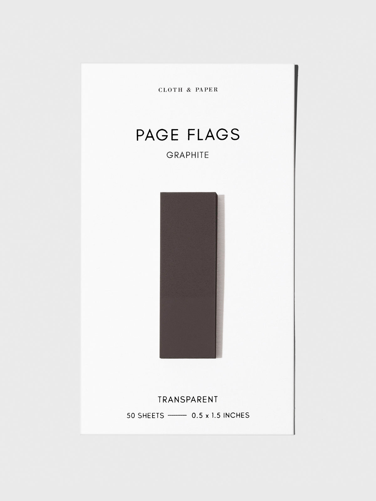 Page flag displayed on a neutral background. Color pictured is Graphite.