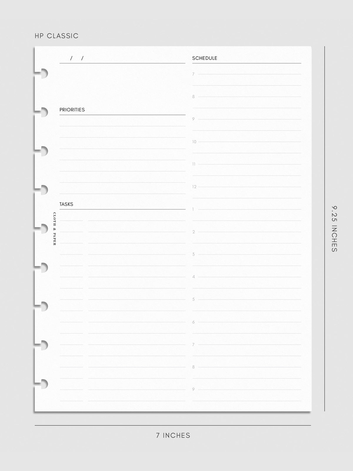 Undated Daily Planner Inserts | Refreshed Layout