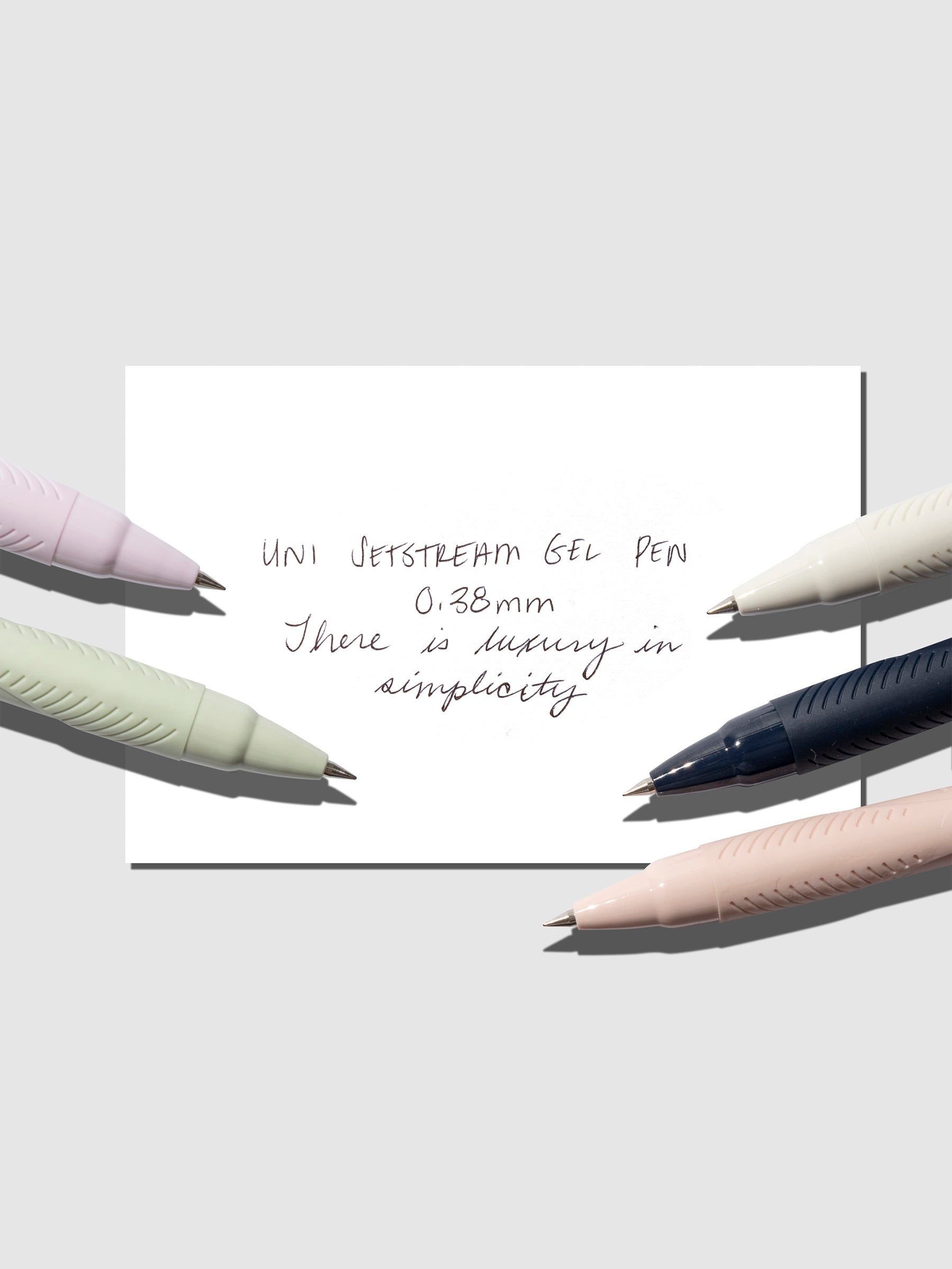 Sets of Uni Jetstream Gel Pen-0.38 mm |  Sample writing.