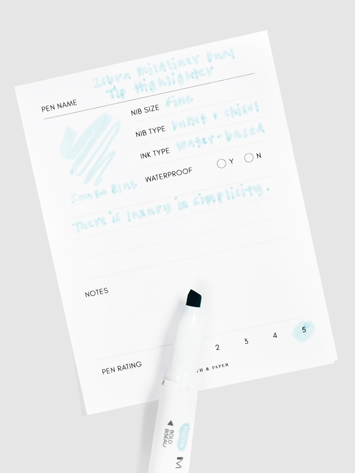 Smoke Blue Zebra Mildliner Dual Tip Highlighter