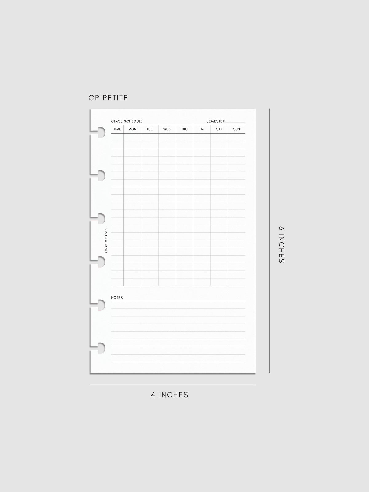 Digital mockup of insert in CP Petite.