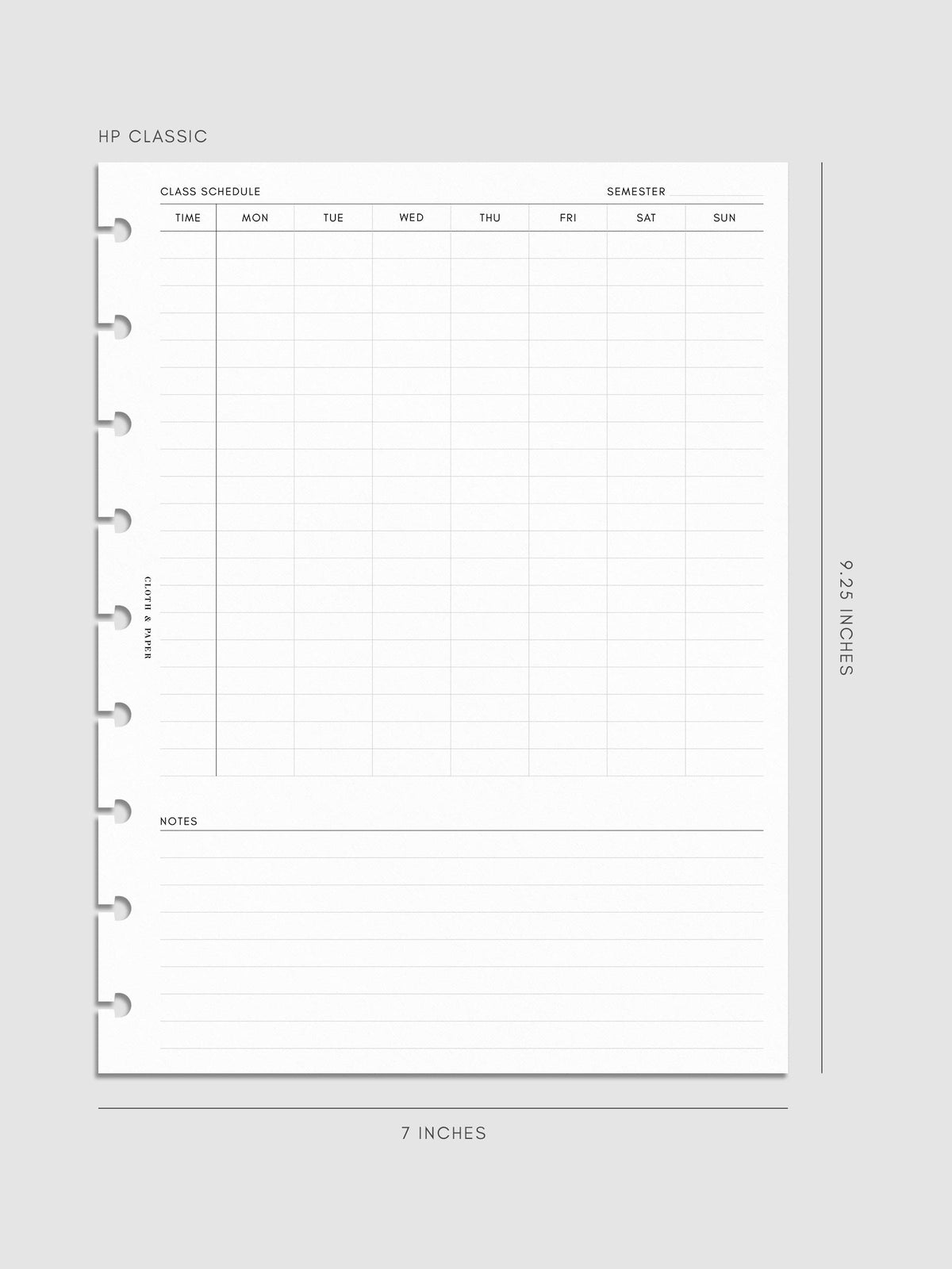 Digital mockup of insert in HP Classic.