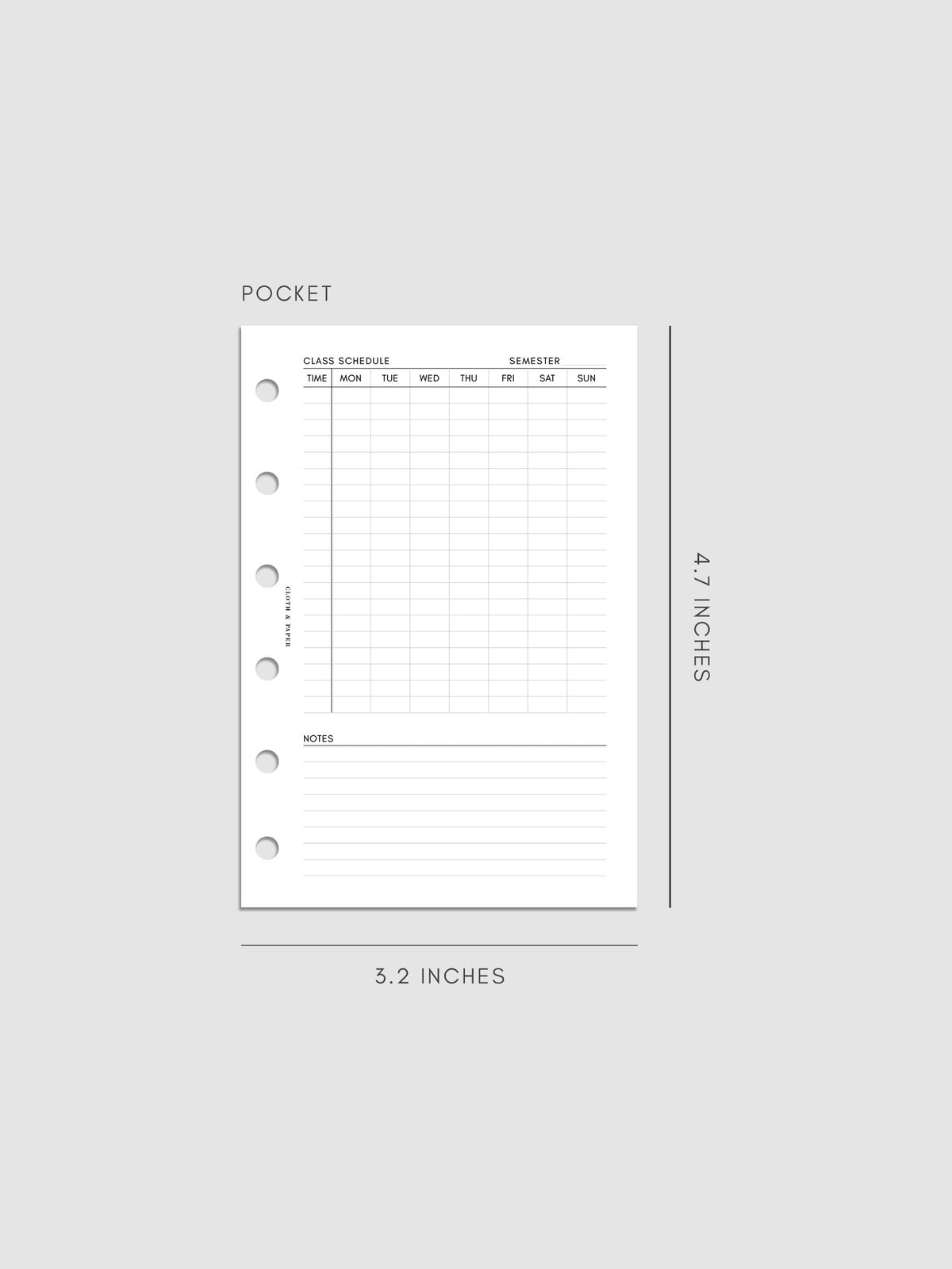 Digital mockup of insert in Pocket.