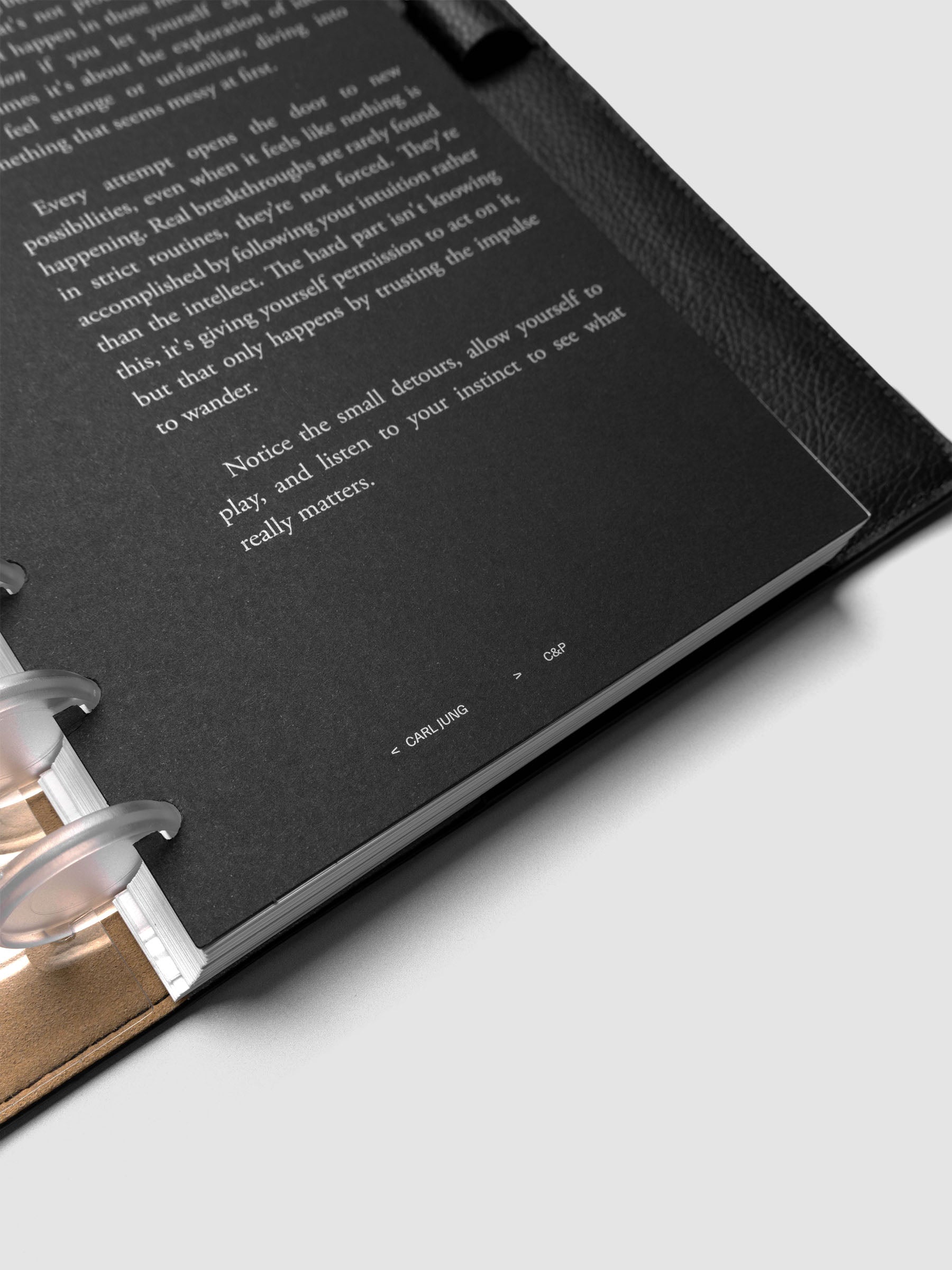 Detail view of the Hidden Message Planner Dashboard Duo shown in size Half Letter 8-Ring Punch.