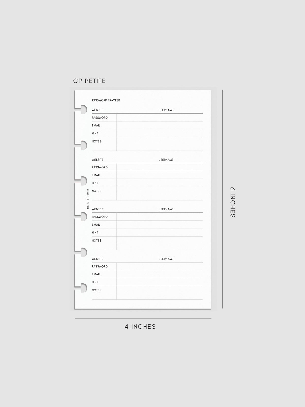 Digital mockup of insert in CP Petite.