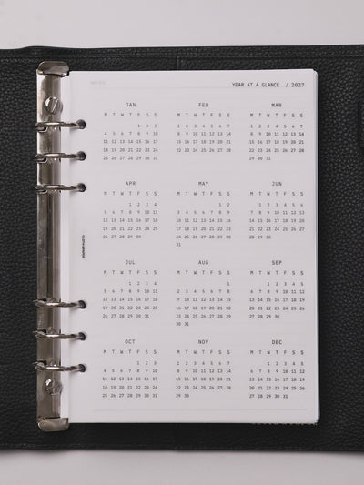 2027 Dated Year At A Glance Dashboard | Monday Start shown in use