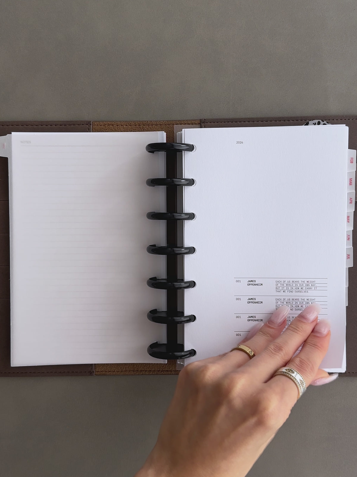 A a brief video showcasing our 2026 Dated Monthly Admin Planner Inserts | Sunday Start.