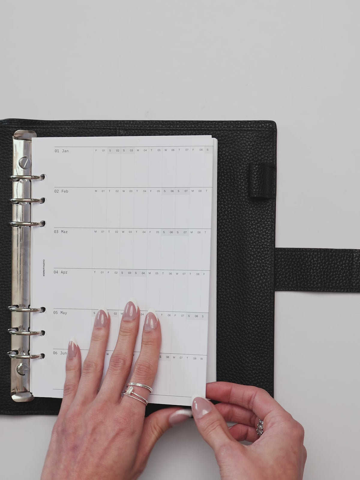 Showing the 2027 Dated Fold Out Insert folding and unfolding
