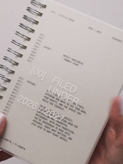A notebook flip through featuring the Weekly Horizontal Spiral Notebook | 2026-2027 Academic Year